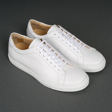 white sneakers leather